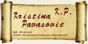 Kristina Pavasović vizit kartica